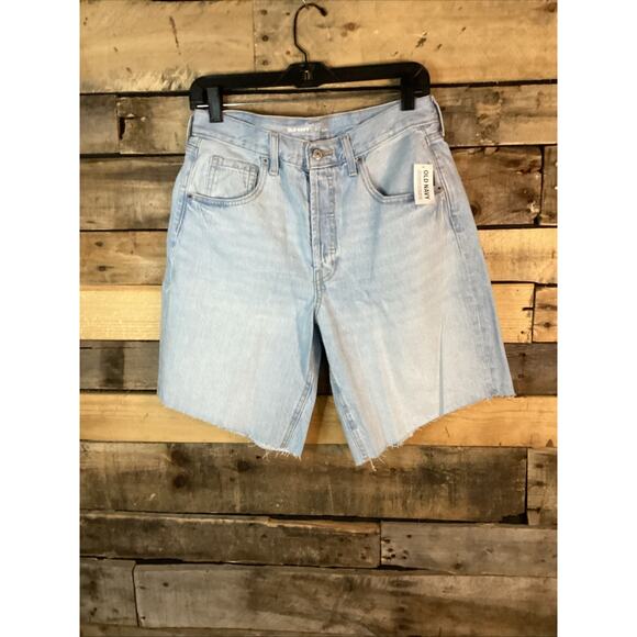 Old Navy Mid Rise Baggy Jean Shorts Size 4 - Picture 2 of 3